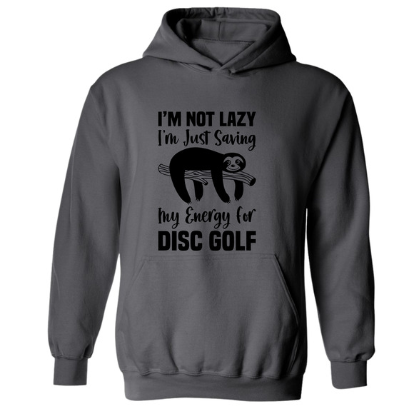 Disc Golf Hoodie LAZY SLOTH Discgolfing Funny Hooded Sweatshirt - Picture 10 of 10